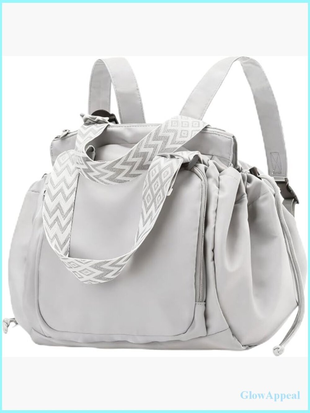 Large Capacity Tote Backpack with 15 Pockets - Lightweight Nylon Travel Bag